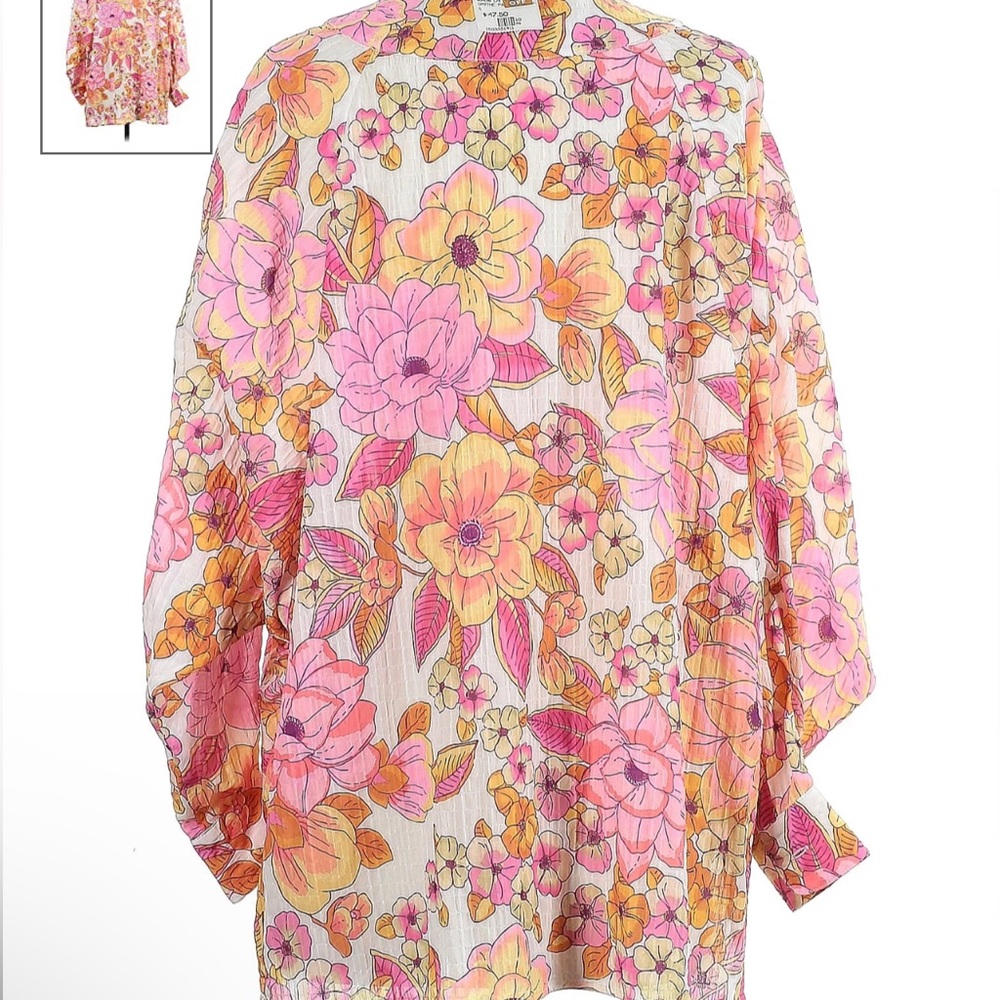 SMYTHE kimono style blouse, 3/4 sleeve SMALL
